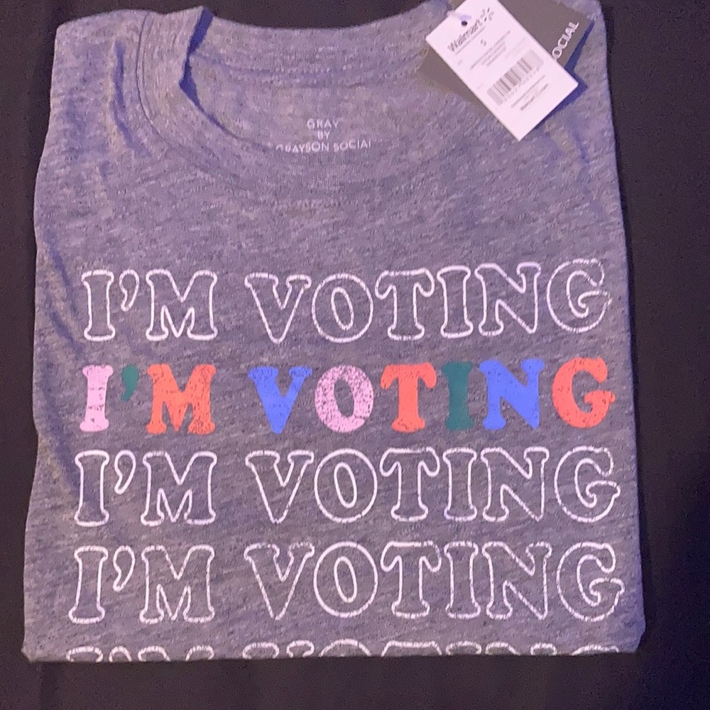 Girls I’m voting crewneck size small